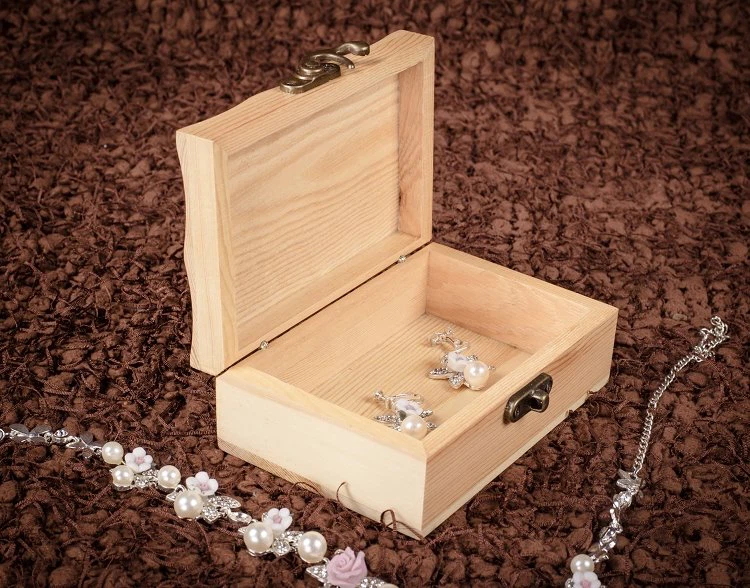 Ohrschmuck Aufbewahrungsbox aus Holz mit Fenster